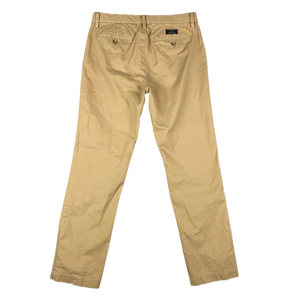 Banana Republic Emerson Chino Mens Tan Straight Fit Cotton Pants Size‎ 31